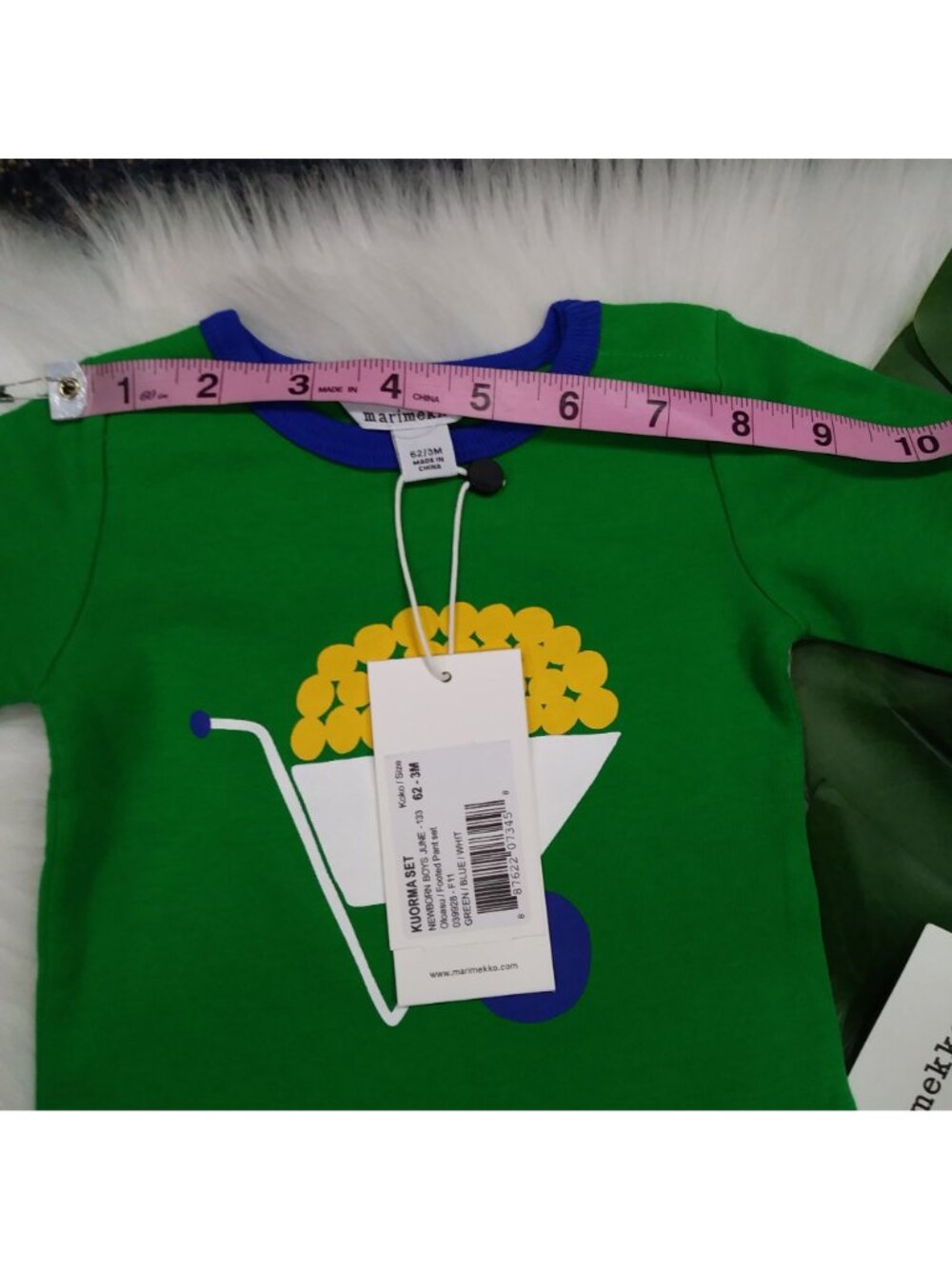 NWT Marimekko Kuorma 2 Twee Cotton Piece Baby Set NB-3M - Picture 12 of 14
